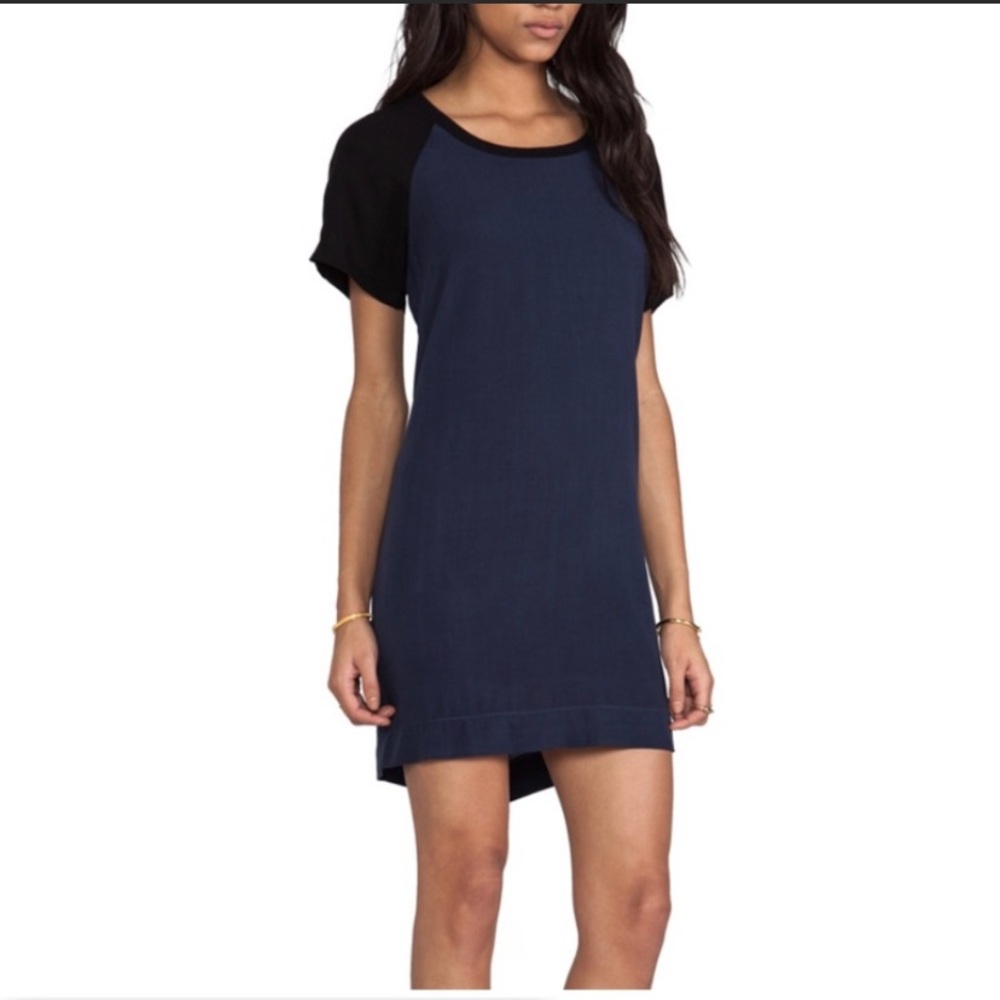 Splendid Blue and black sleeve dress